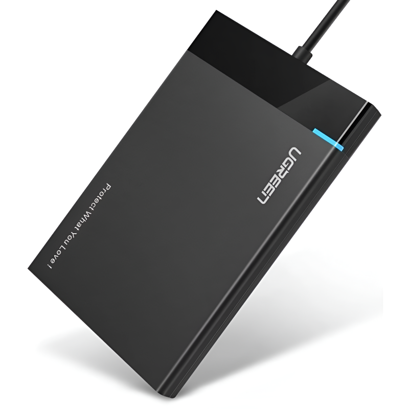 UGREEN US221 2.5″ USB 3.0 HDD/SSD Enclosure – Fast External Storage