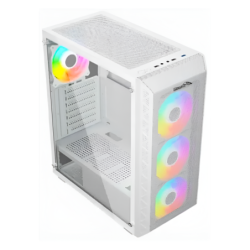 Thunder Furor Next Level TGC-225w ARGB ATX Case – White – 3 ARGB Fans Pre-Installed