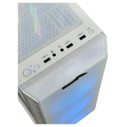 Thunder Furor Next Level TGC-225w ARGB ATX Case – White – 3 ARGB Fans Pre-Installed