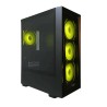 Sonic C05 ARGB Mid-Tower ATX Gaming Case – Black/White (4x Fans)