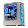 Sonic C05 ARGB Mid-Tower ATX Gaming Case – Black/White (4x Fans)