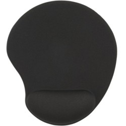 Rest Mouse Pad F03 BLACK  Smooth Cloth Surface, Non-Slip Rubber Base