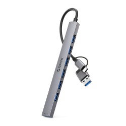 ORICO YSA2-U3 2-IN-7 USB Hub | USB-C & USB 3.0 to 7-Port USB Hub