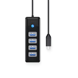 ORICO PW4U-C3 USB-C to 4-Port USB 3.0 Hub | 5Gbps High-Speed Data Transfer