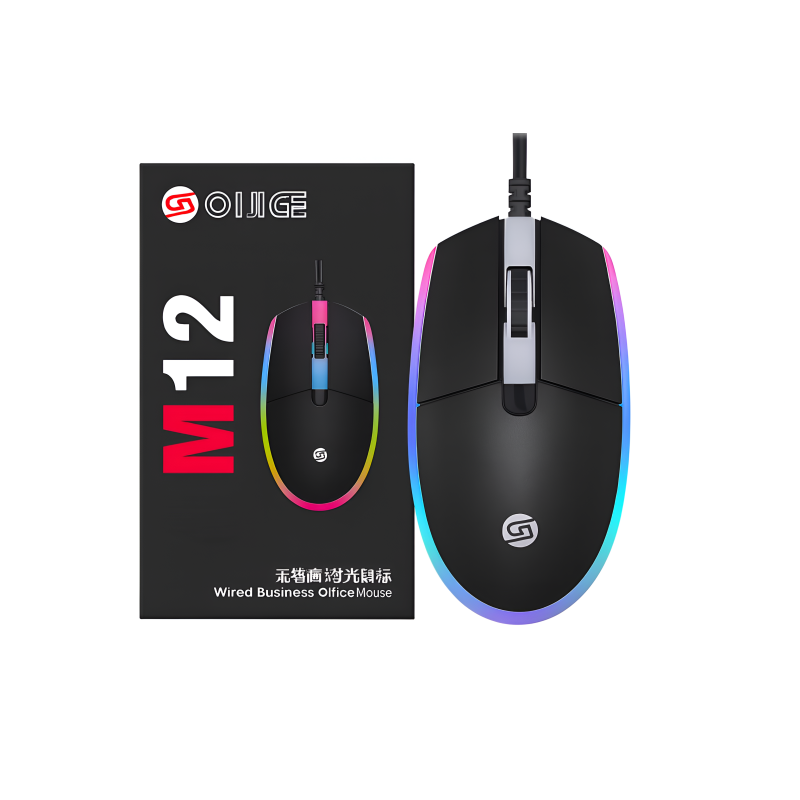 OIJIGE M12 Wired RGB Gaming Illuminated Version Mouse