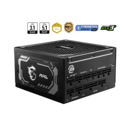 MSI MAG A1000GL PCIE5 1000W 80 PLUS Gold Power Supply Fully Modular