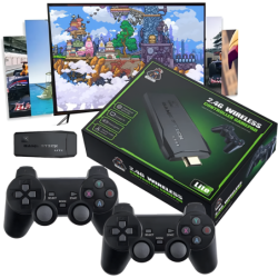 M8 64GB HDMI Game Stick Lite Console  2× 2.4G Wireless Controllers