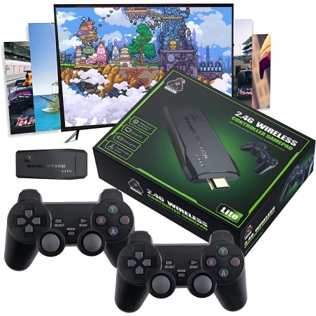 M8 64GB HDMI Game Stick Lite Console  2× 2.4G Wireless Controllers