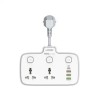 LDNIO SC2413 2-Outlet Universal Extension 20W PD + QC 3.0 USB Fast Charger, 2500W AC Load, 4 USB Ports