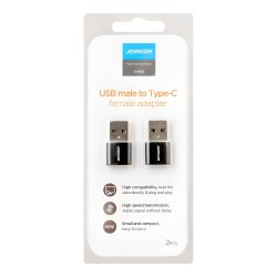 Joyroom S-H152 USB male to Type-C female adapter 2Pcs black