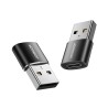 Joyroom S-H152 USB male to Type-C female adapter 2Pcs black