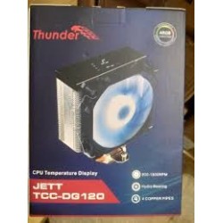 JETT TCC-DG120 Thunder 4-Heatpipe ARGB CPU Cooler with Digital Display