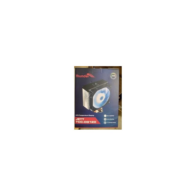 JETT TCC-DG120 Thunder 4-Heatpipe ARGB CPU Cooler with Digital Display