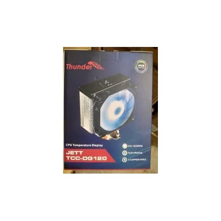 JETT TCC-DG120 Thunder 4-Heatpipe ARGB CPU Cooler with Digital Display
