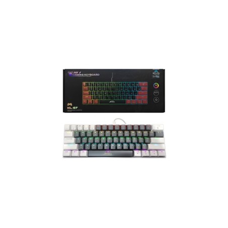 JEDEL KL69 RGB 61 Keys Mechanical Rainbow Lighting Gaming Keyboard All Keys Anti-ghost Type C Interface