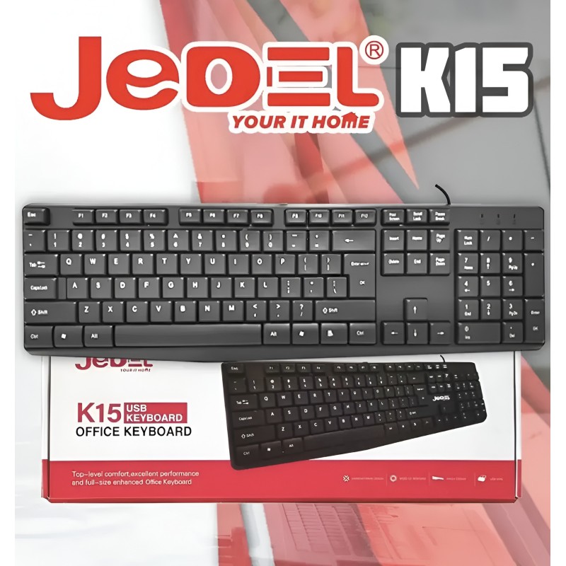 JEDEL K15 USB Wired Office Keyboard