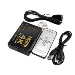 HDMI Switch 5 Port 2K/4K – Multi-Device HDMI Hub for TV & Gaming