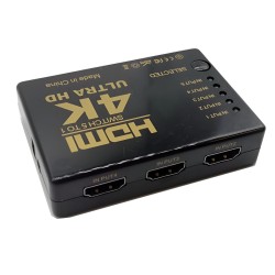 HDMI Switch 5 Port 2K/4K – Multi-Device HDMI Hub for TV & Gaming