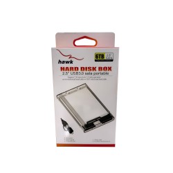 HAWK 2.5″ HDD Case USB 3.0 Crystal – Fast & Transparent Storage