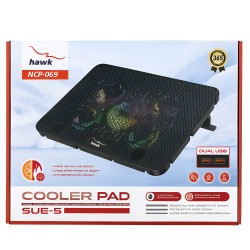 HAWK 069 laptop 5 Fan cooling Pad Ergonomic Cooling Pad