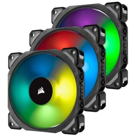 Corsair ML120 PRO 120mm Premium Magnetic Levitation RGB LED PWM Fan with Lighting Node 3 Pack