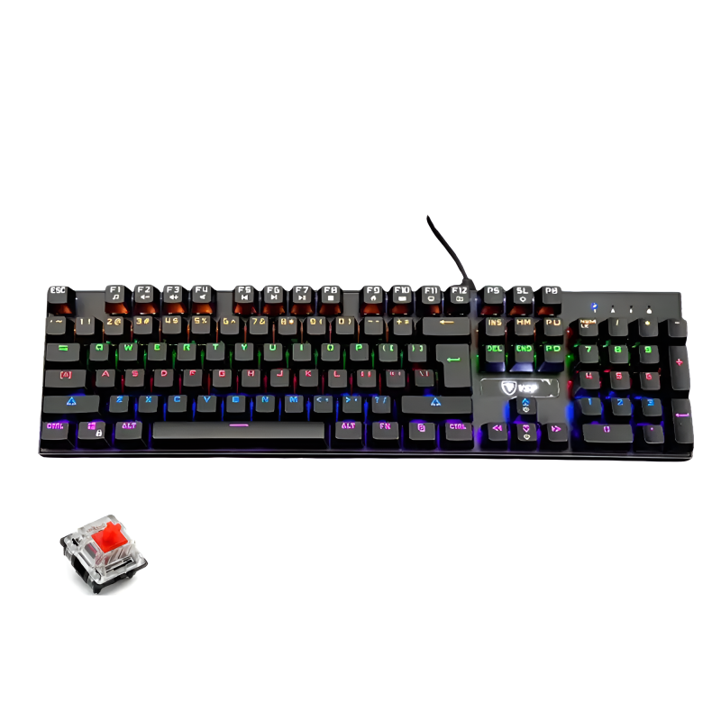 VSP VM01-R Gaming Mechanical Keyboard RGB Rainbow Backlight