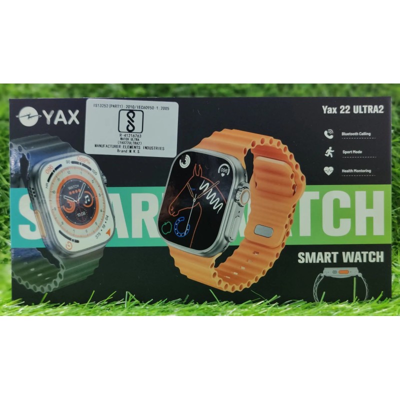 AX 22 Ultra 2 Bluetooth Calling Smart Watch 2 Straps, 1.9-inch HD Screen AI Voice