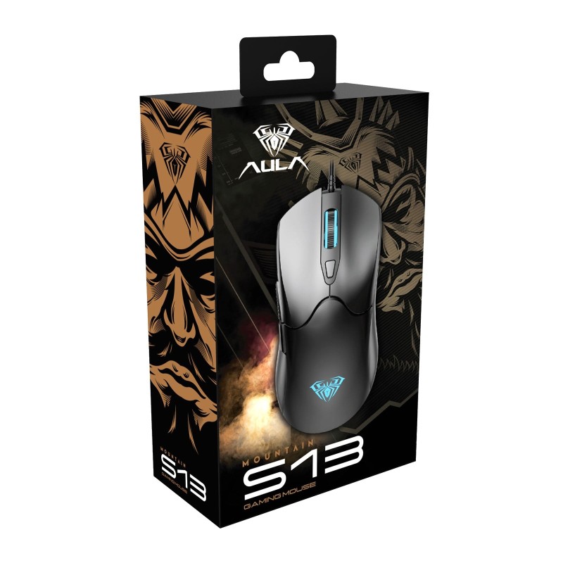 AULA S13 Black, RGB Gaming Mouse