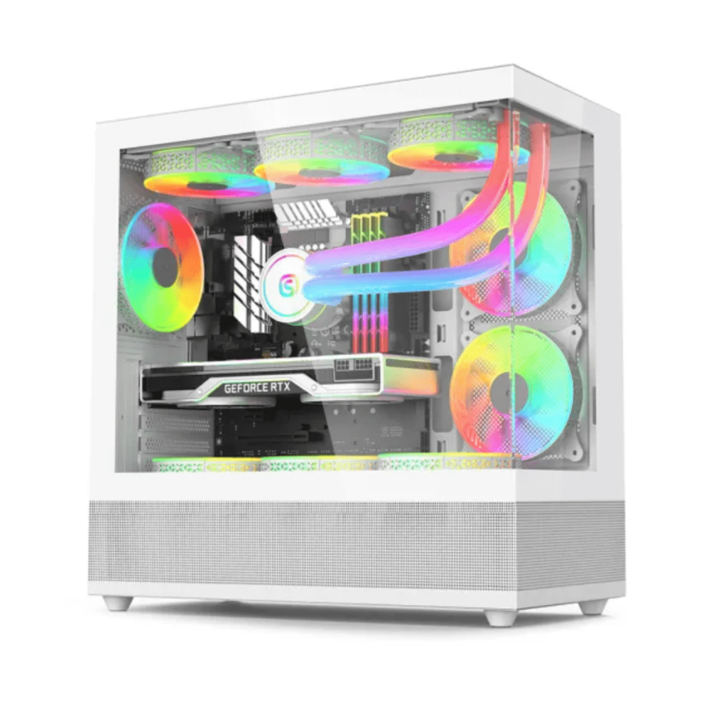 ACER V920W White mATX Full View PC Case with 3x ARGB Fans
