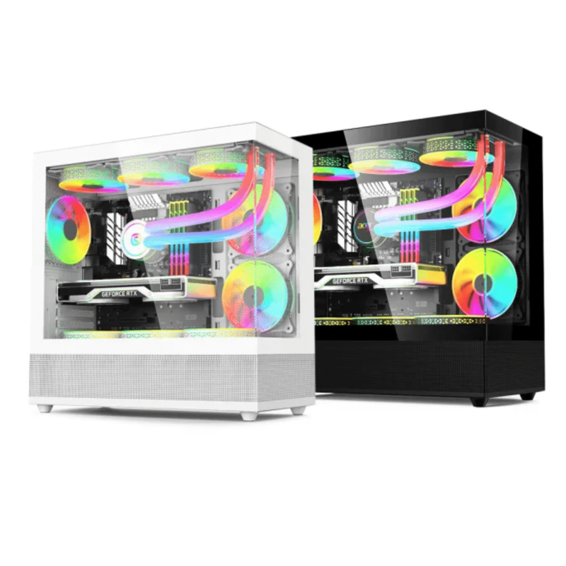 ACER V920B Black mATX Full View PC Case with 3x ARGB Fans