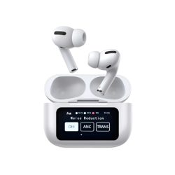 A9 Pro Wireless Earbuds White ANC/ENC BT 5.4 Touch Control