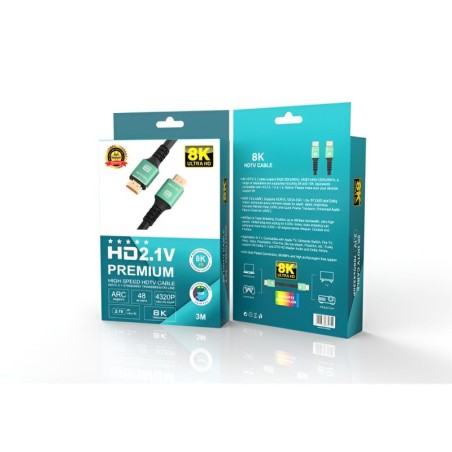 3 Meter 2.1 8K 60Hz UHD HDMI Cable