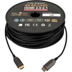 15m Fiber HDMI Cable 2.0/2.1 Aoc(active Optical Cable)